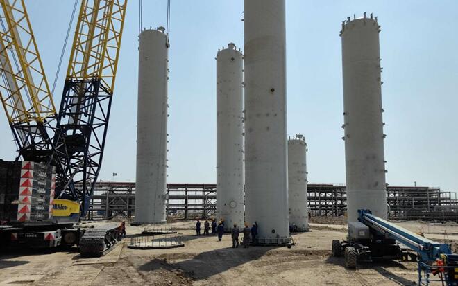 SANTACC | Non-Acid Vessel for B9, Iraq arrives at the site to start construction